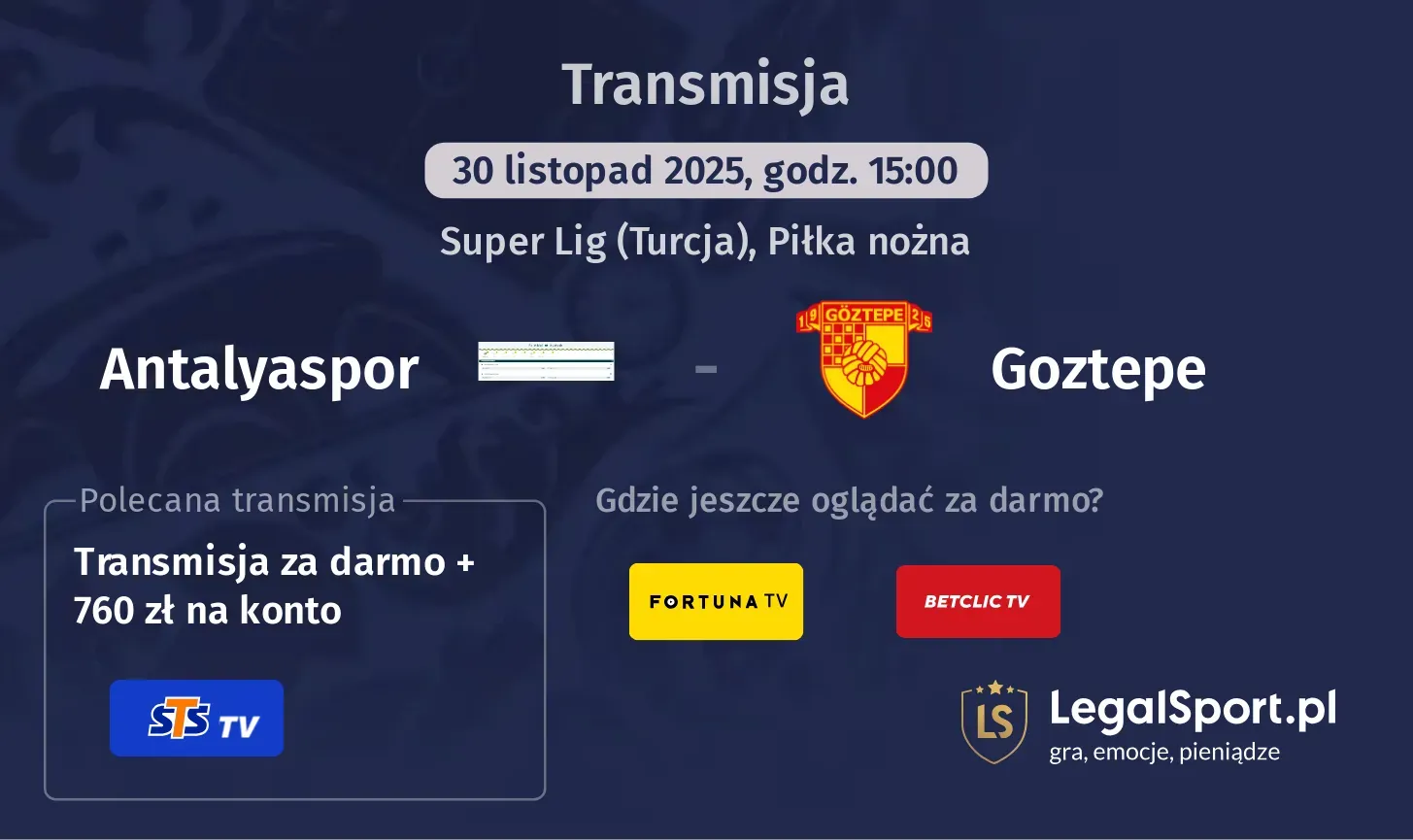 Antalyaspor - Goztepe Transmisje