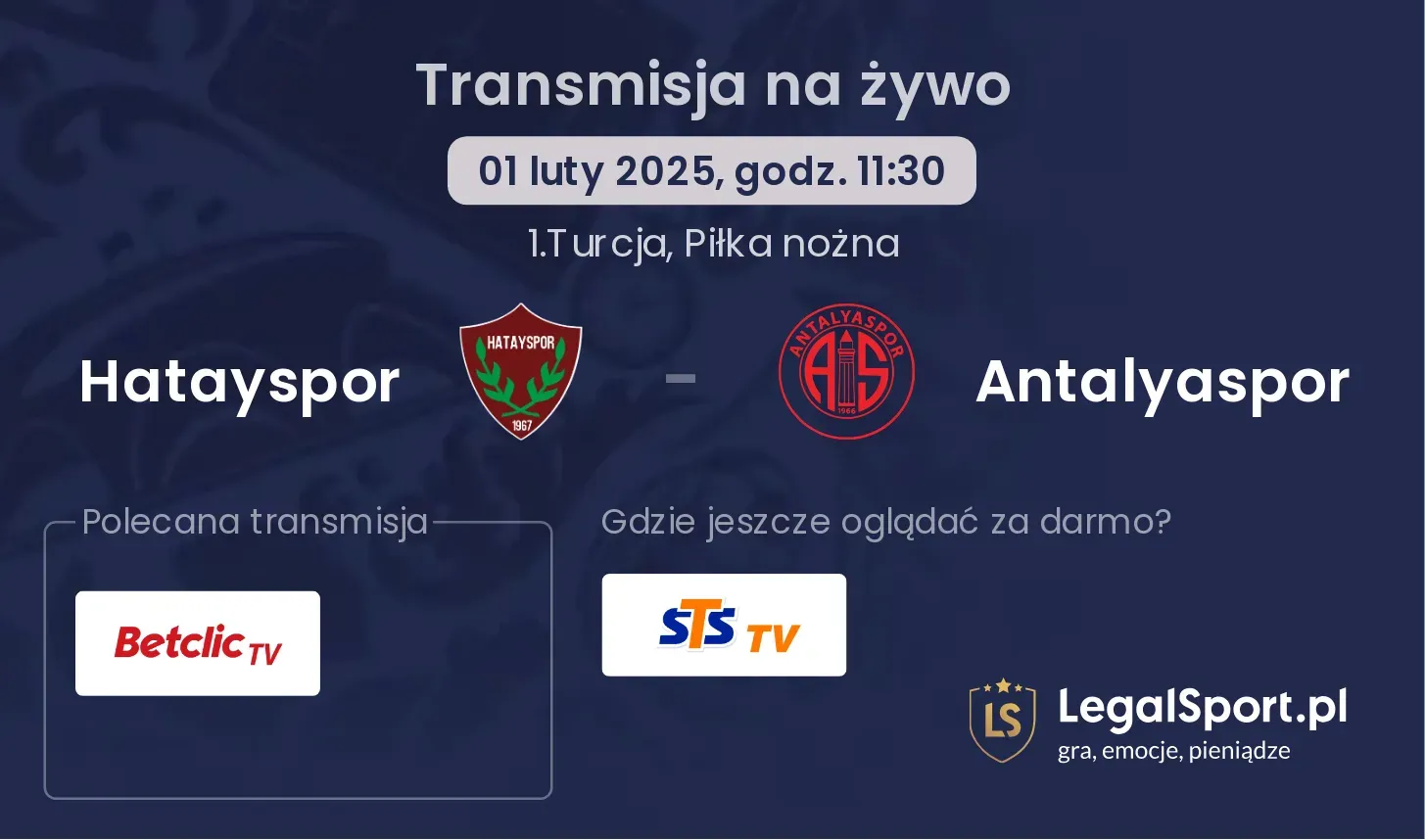 Hatayspor - Antalyaspor gdzie oglądać?