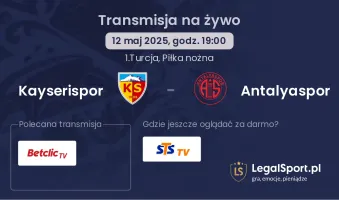 Kayserispor - Antalyaspor gdzie oglądać?