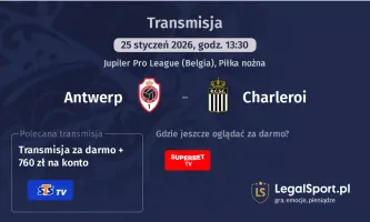 Antwerp - Charleroi gdzie oglądać? (25.01)