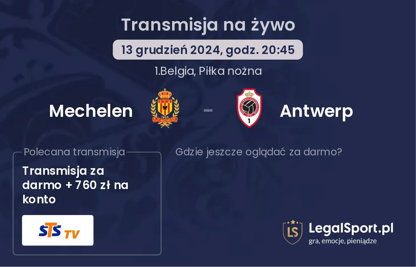 Mechelen - Antwerp gdzie oglądać?