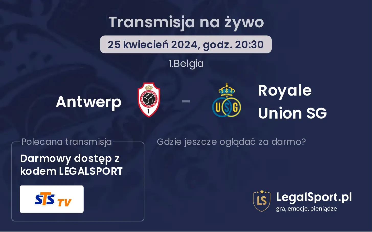 Antwerp - Royale Union SG transmisja na żywo