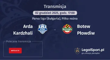 Arda Kardzhali - Botew Płowdiw gdzie oglądać? (02.12)