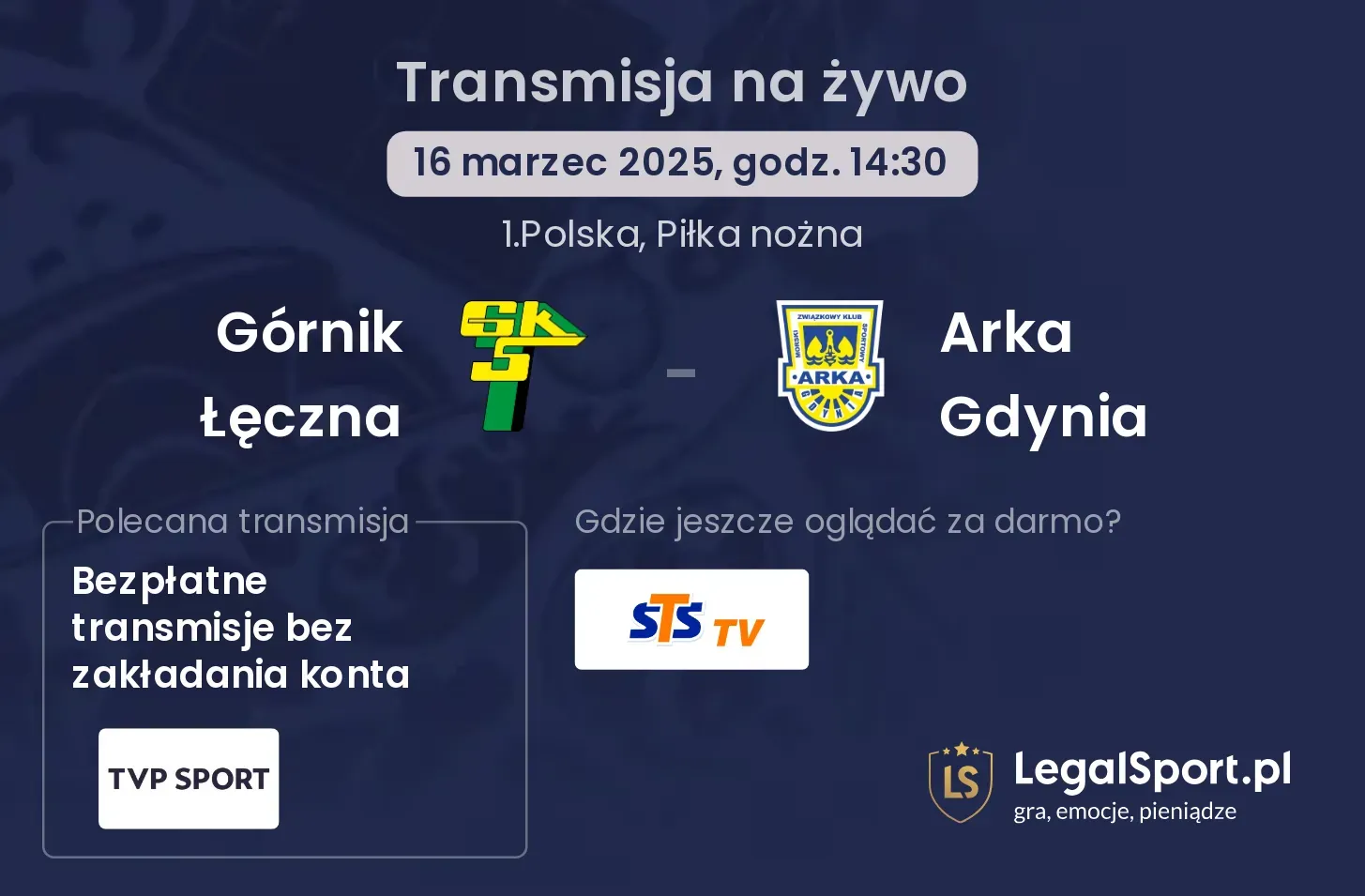 Górnik Łęczna - Arka Gdynia gdzie oglądać?