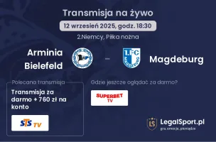 Arminia Bielefeld - Magdeburg gdzie oglądać?