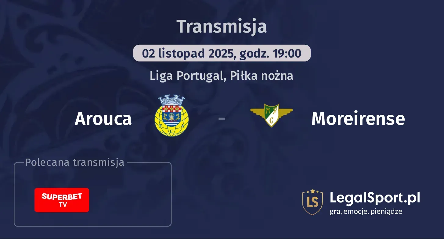 Arouca - Moreirense Transmisje