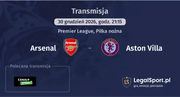 Arsenal - Aston Villa gdzie oglądać (30.12.2025)