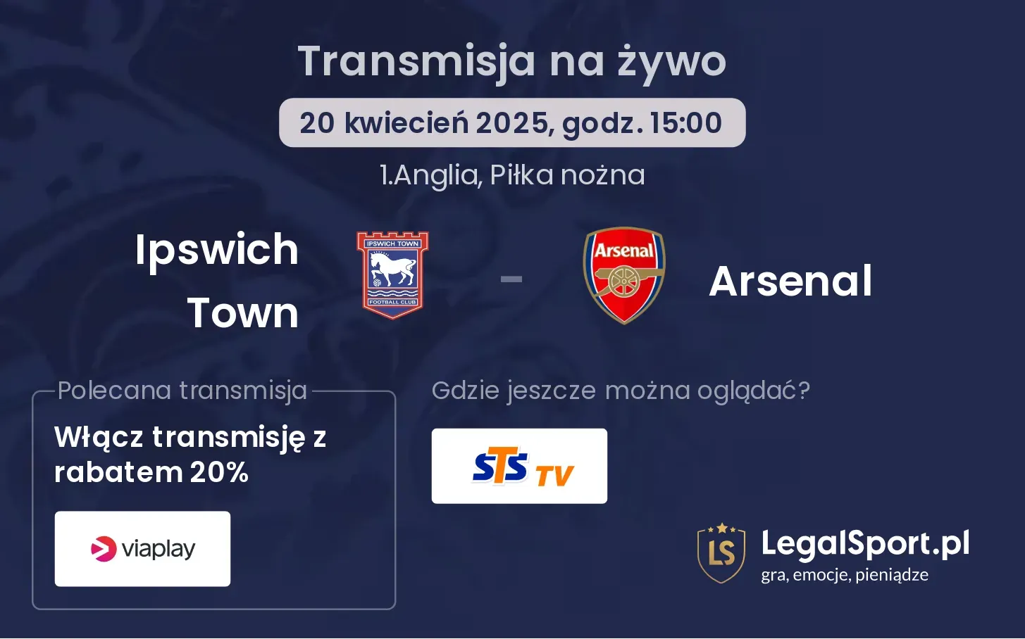 Ipswich Town - Arsenal gdzie oglądać?