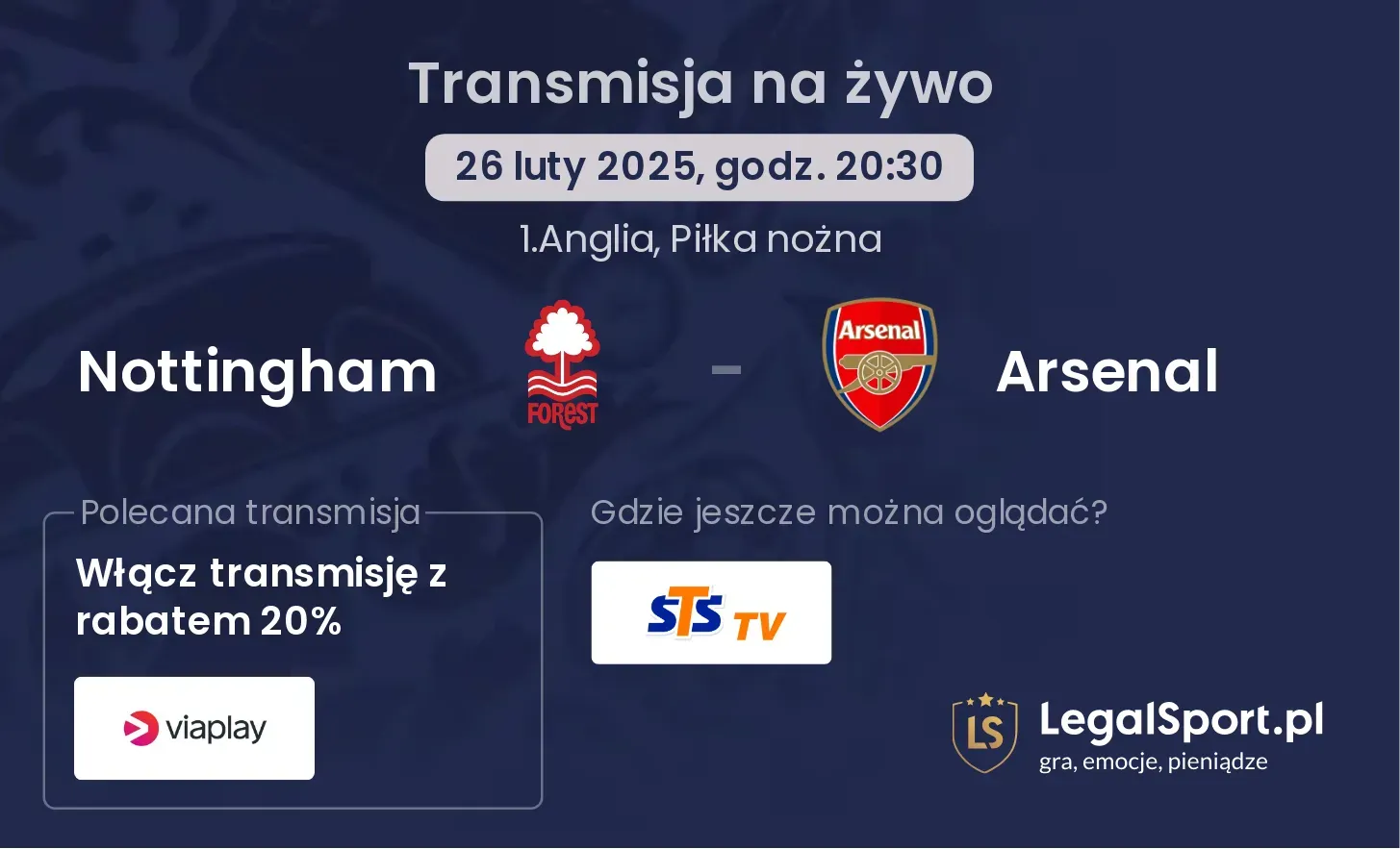 Nottingham - Arsenal gdzie oglądać?
