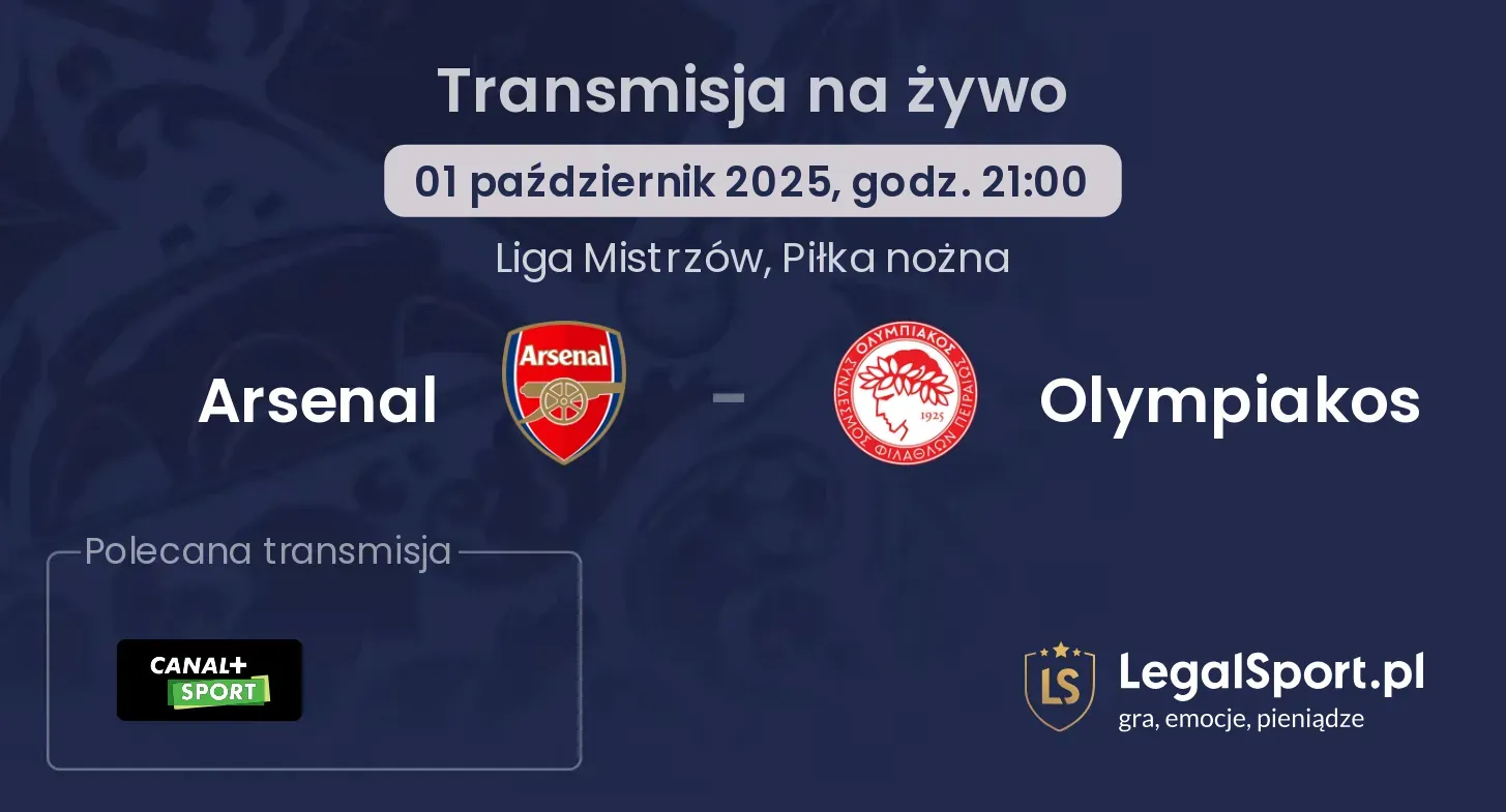 Arsenal - Olympiakos transmisja na żywo