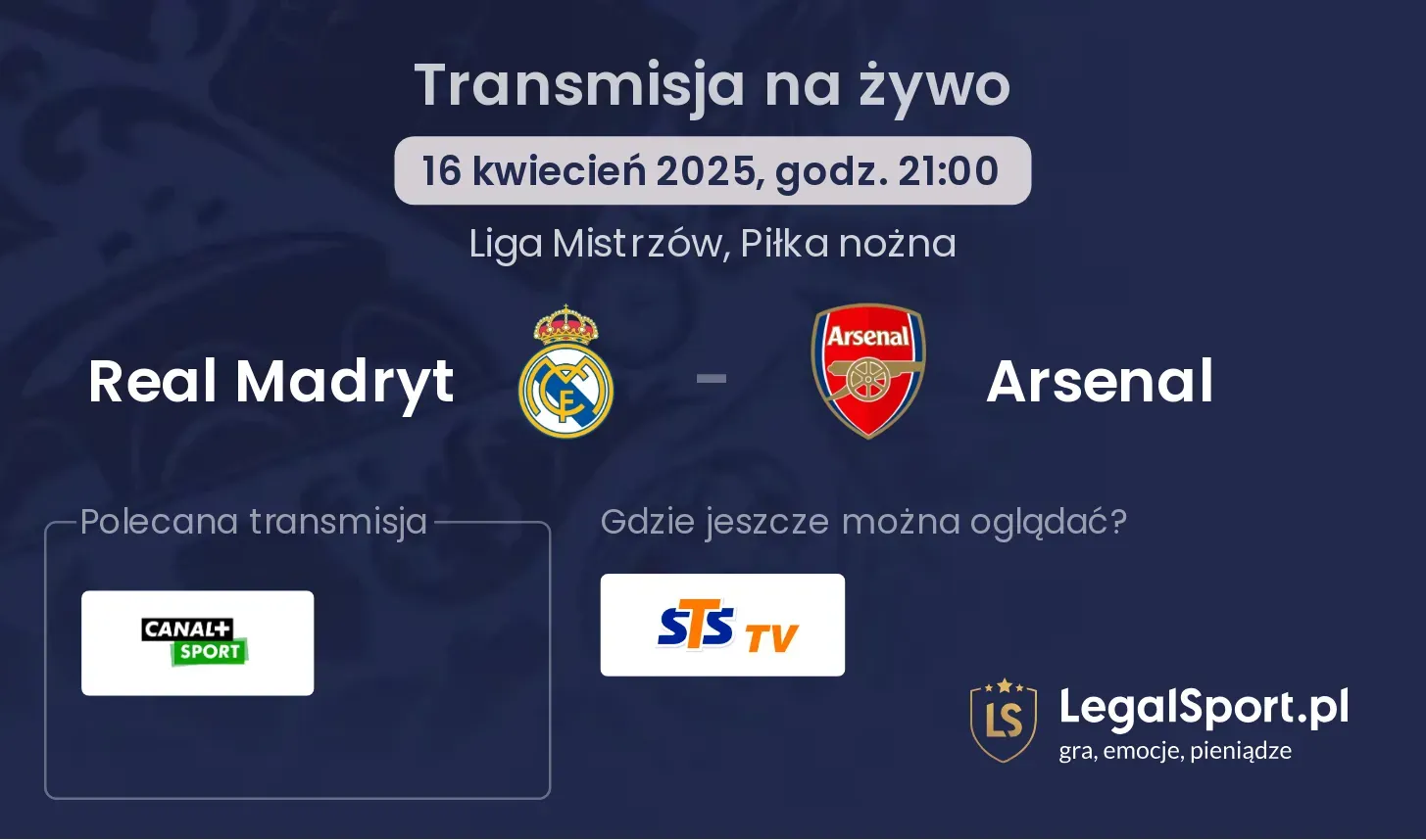 Real Madryt - Arsenal gdzie oglądać?