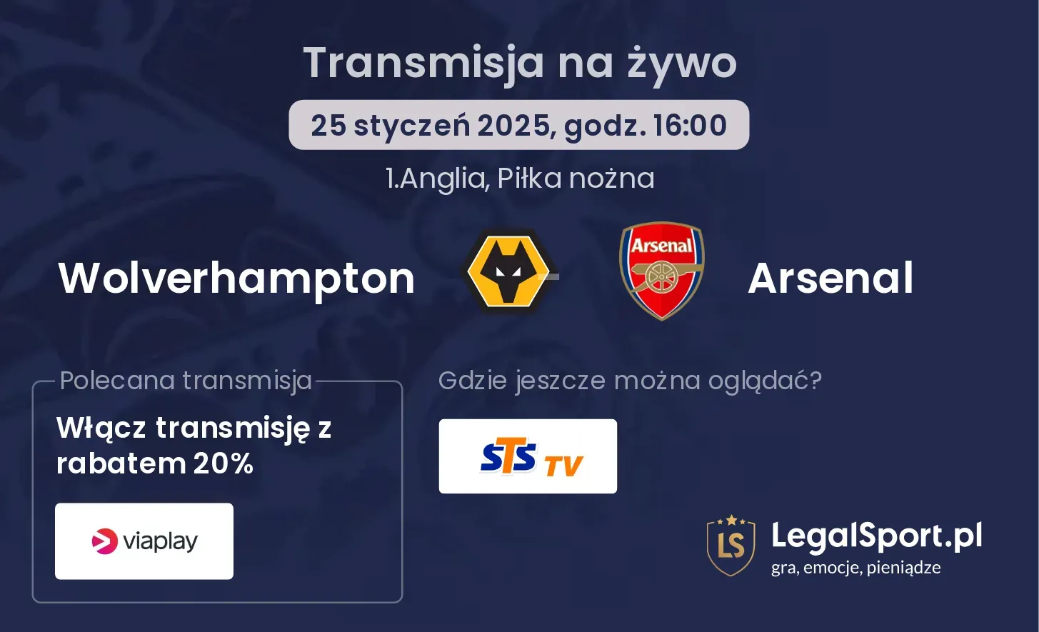 Wolverhampton - Arsenal gdzie oglądać?