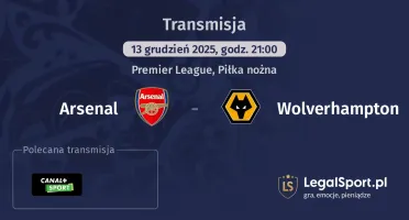 Arsenal - Wolverhampton gdzie oglądać? (13.12)