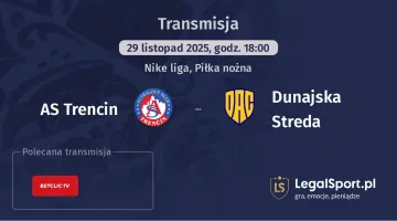 AS Trencin - Dunajska Streda gdzie oglądać? (29.11)
