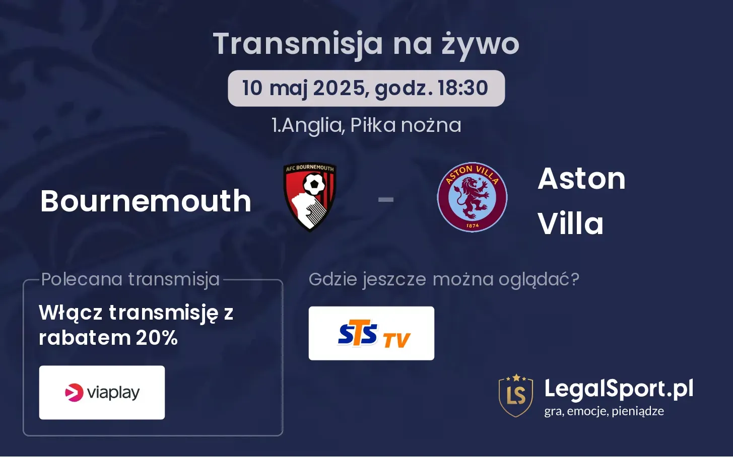 Bournemouth - Aston Villa gdzie oglądać?