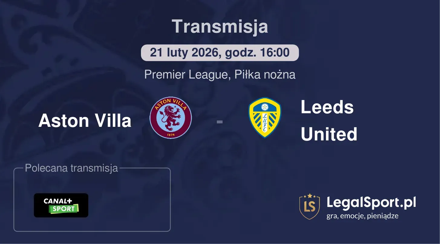 Aston Villa - Leeds United Transmisje