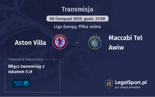 Aston Villa - Maccabi Tel Awiw gdzie oglądać? (06.11)