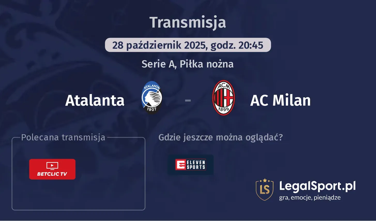 Atalanta - AC Milan Transmisje