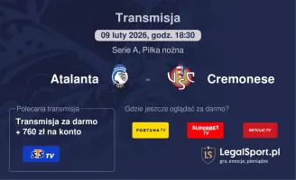 Atalanta - Cremonese gdzie oglądać (09.02.2026)