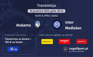 Atalanta - Inter Mediolan gdzie oglądać (28.12.2025)