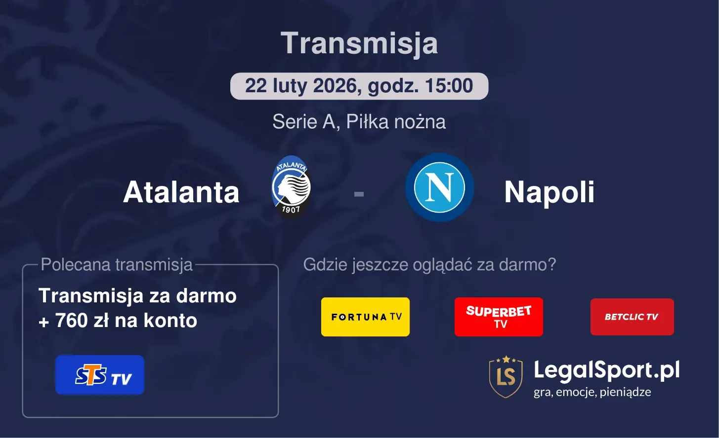 Atalanta - Napoli Transmisje