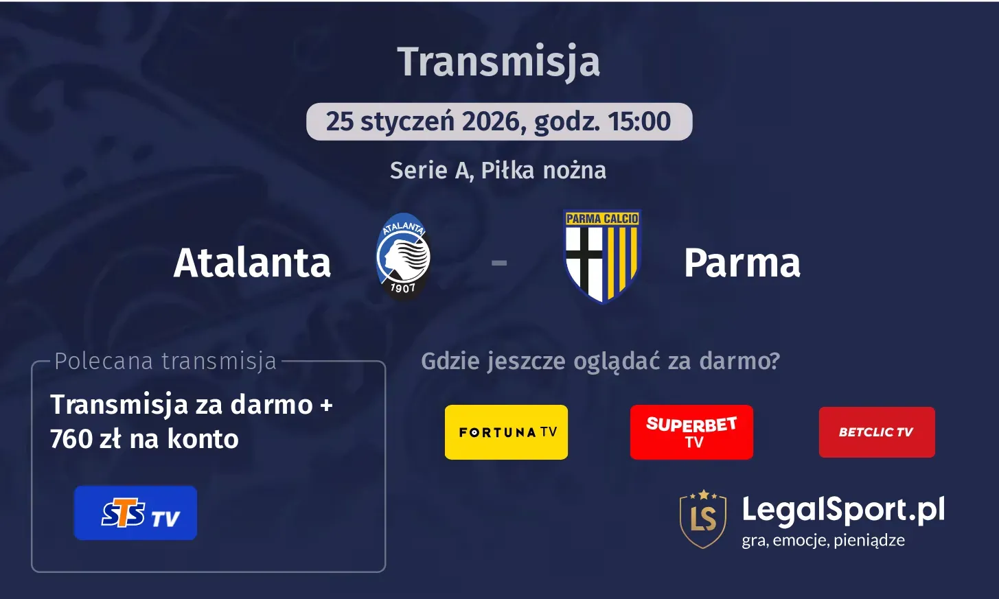 Atalanta - Parma Transmisje