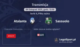 Atalanta - Sassuolo gdzie oglądać? (09.11)