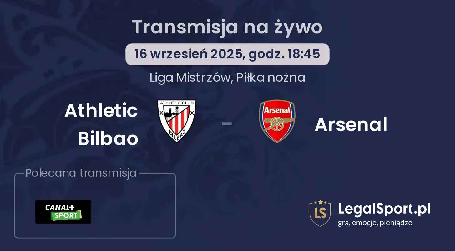 Athletic Bilbao - Arsenal transmisja na żywo
