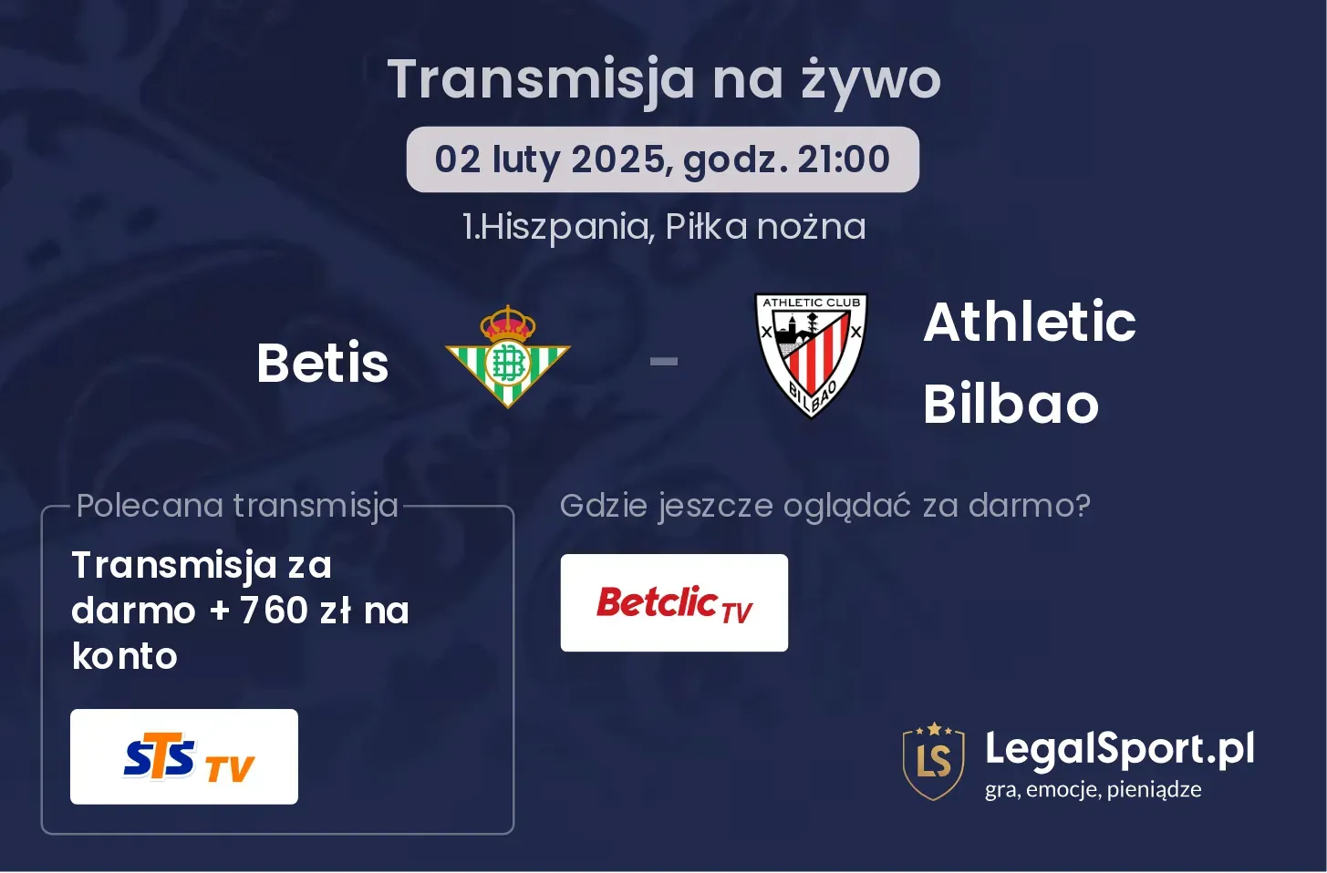 Betis - Athletic Bilbao gdzie oglądać?