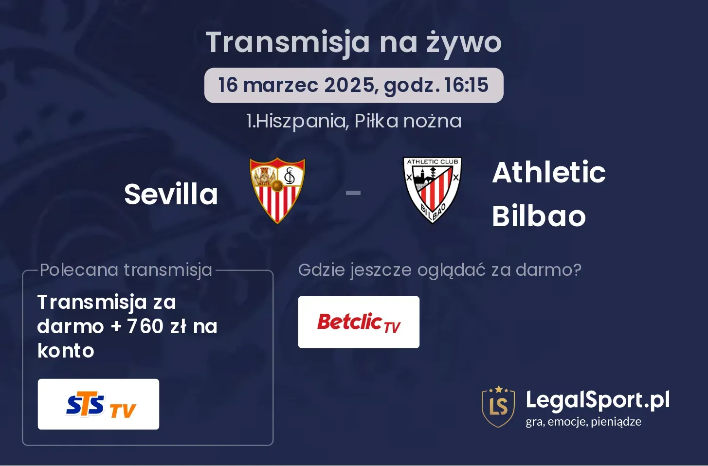 Sevilla - Athletic Bilbao gdzie oglądać transmisję?