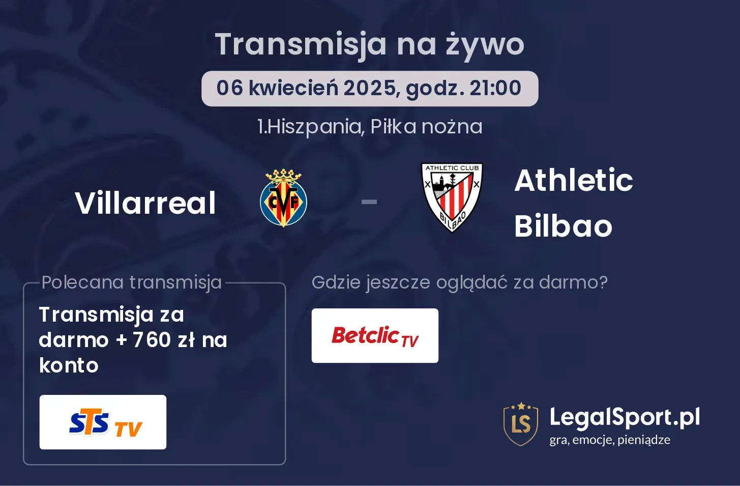 Villarreal - Athletic Bilbao gdzie oglądać?