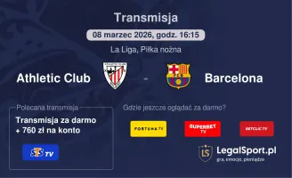 Athletic Club - Barcelona gdzie oglądać? (08.03)