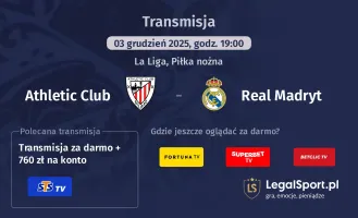Athletic Club - Real Madryt gdzie oglądać? (03.12)