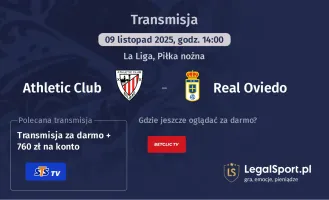 Athletic Club - Real Oviedo gdzie oglądać? (09.11)