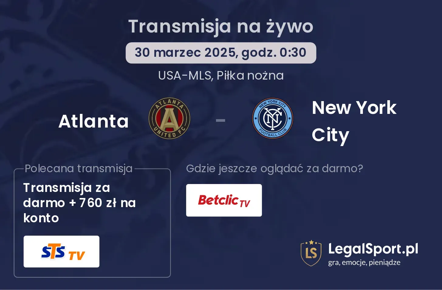 Atlanta - New York City gdzie oglądać?
