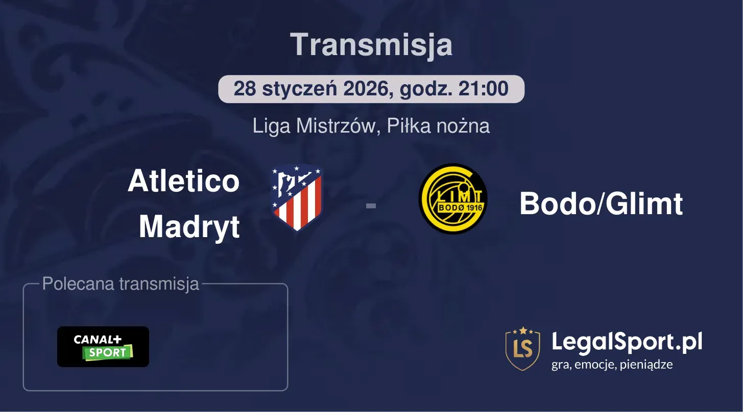 Atletico Madryt - Bodo/Glimt Transmisje