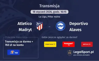 Atletico Madryt - Deportivo Alaves gdzie oglądać? (18.01)