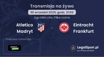 Atletico Madryt - Eintracht Frankfurt gdzie oglądać?