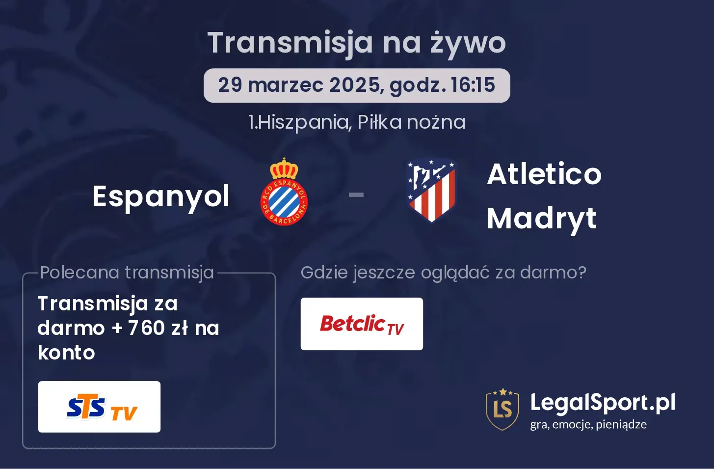 Espanyol - Atletico Madryt gdzie oglądać?