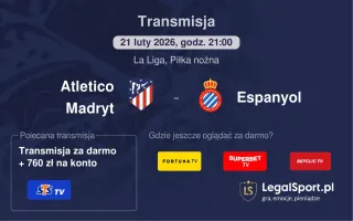 Atletico Madryt - Espanyol gdzie oglądać? (21.02)