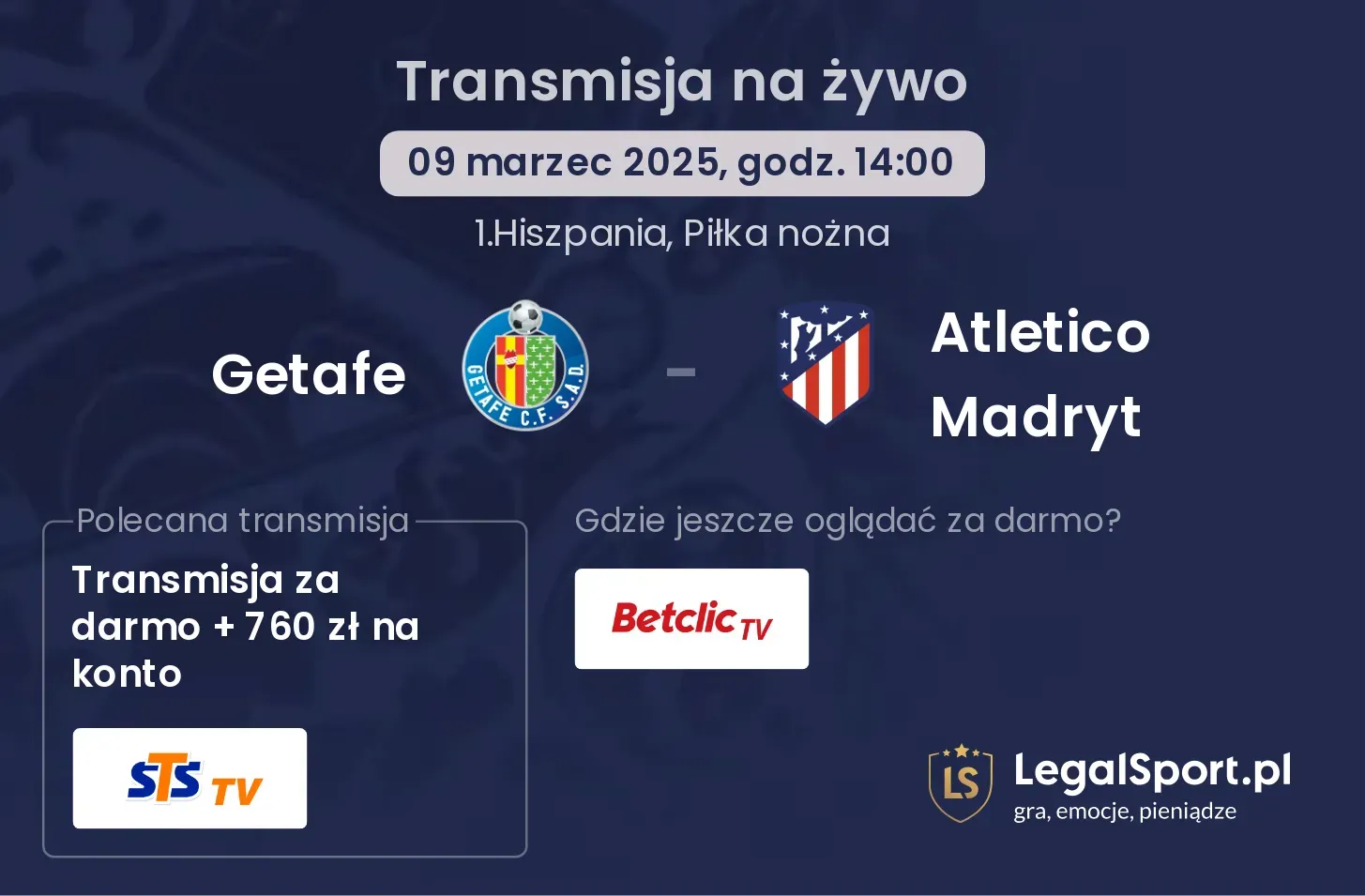 Getafe - Atletico Madryt gdzie oglądać?