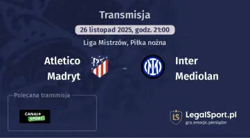 Atletico Madryt - Inter Mediolan gdzie oglądać? (26.11)