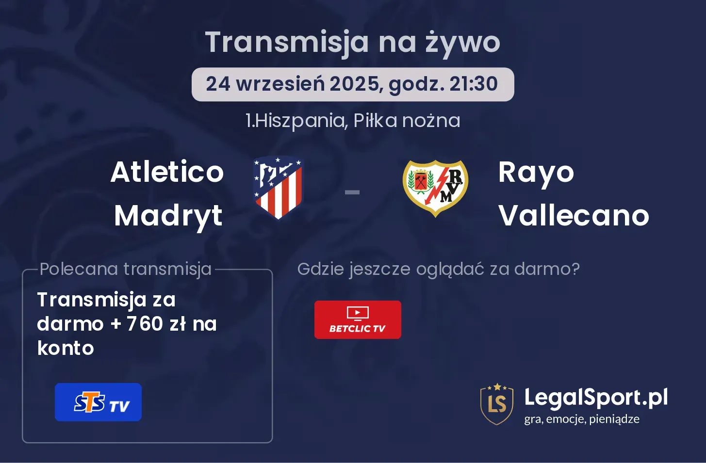 Atletico Madryt - Rayo Vallecano gdzie oglądać?
