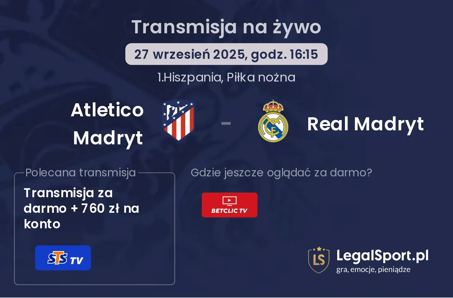 Atletico Madryt - Real Madryt gdzie oglądać?
