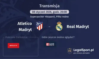 Atletico Madryt - Real Madryt gdzie oglądać (08.01.2026)