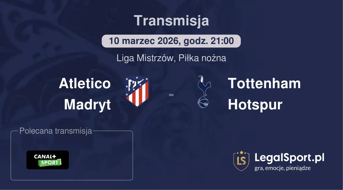 Atletico Madryt - Tottenham Hotspur Transmisje