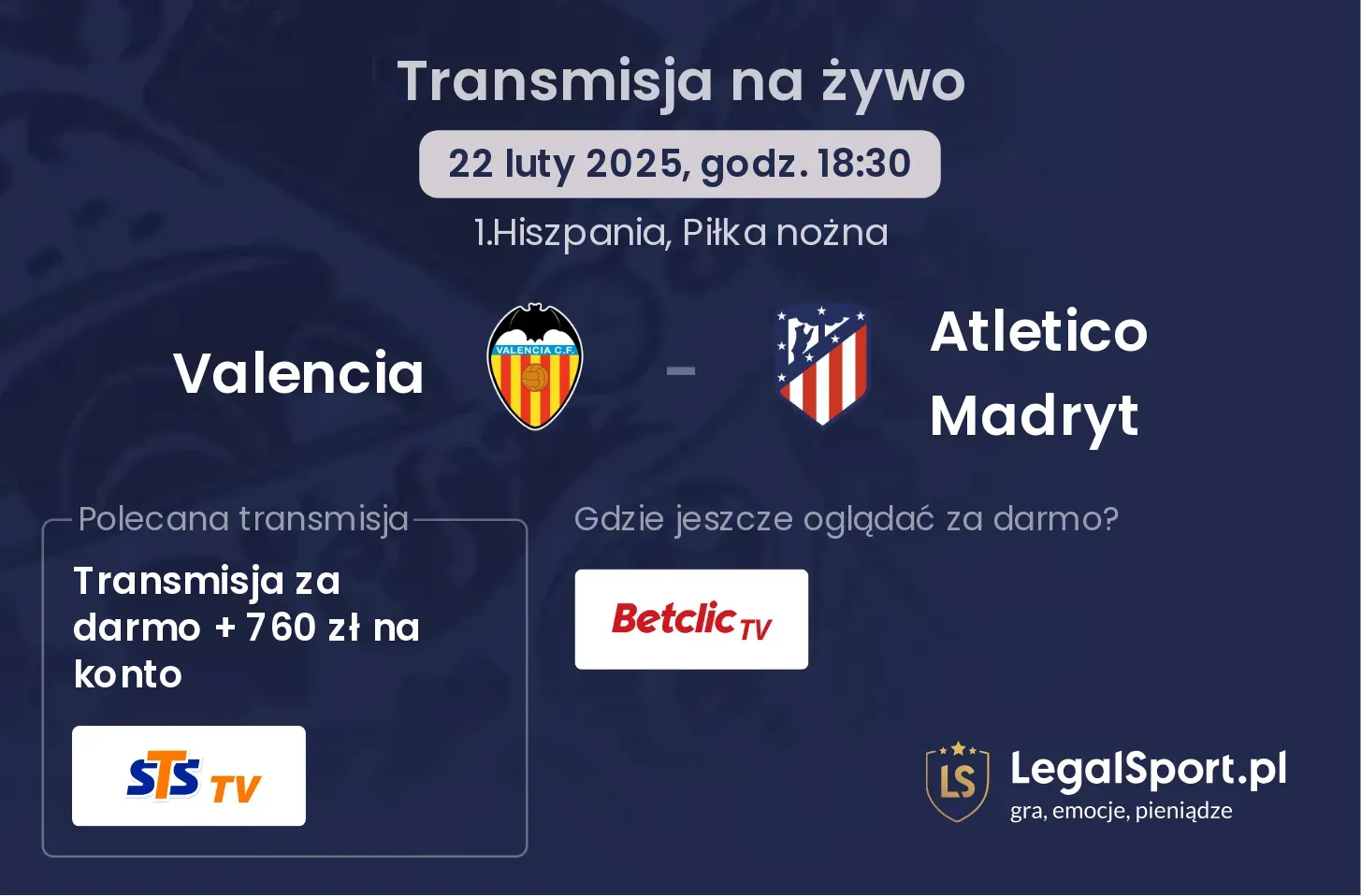 Valencia - Atletico Madryt gdzie oglądać?