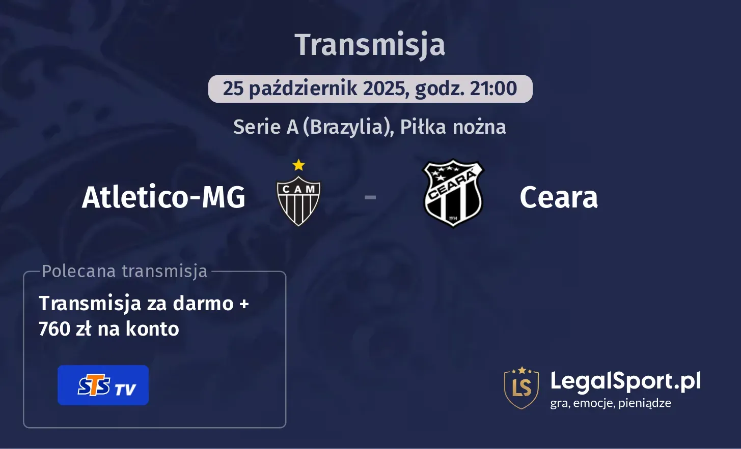 Atletico-MG - Ceara Transmisje