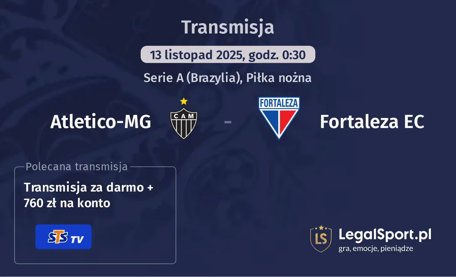 Atletico-MG - Fortaleza EC Transmisje