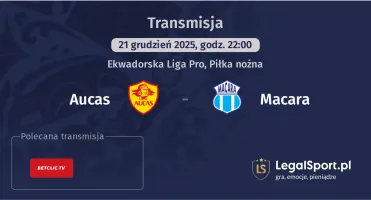 Aucas - Macara gdzie oglądać (21.12.2025)